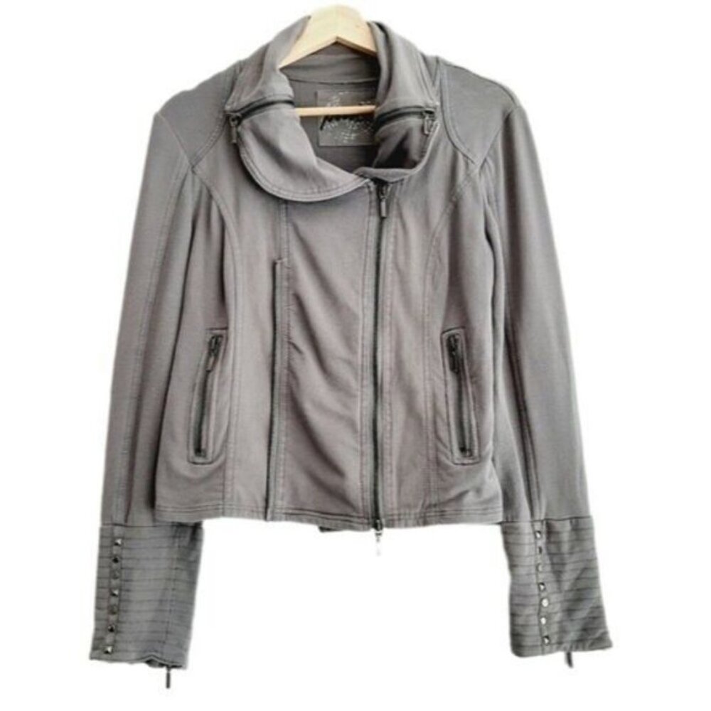 POOOLS Netherlands Bomber Jacket Grey Fabric Sz S